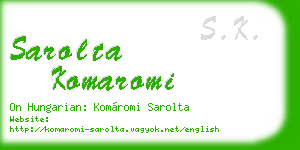 sarolta komaromi business card