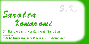 sarolta komaromi business card